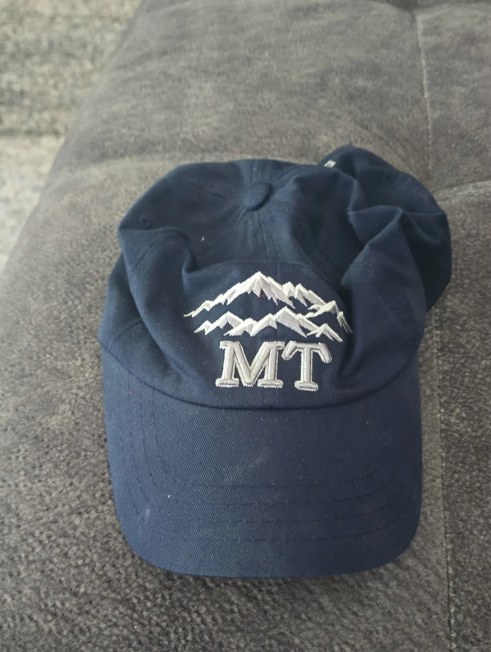 Montana Navy Blue Mountain Embroidered Baseball Cap